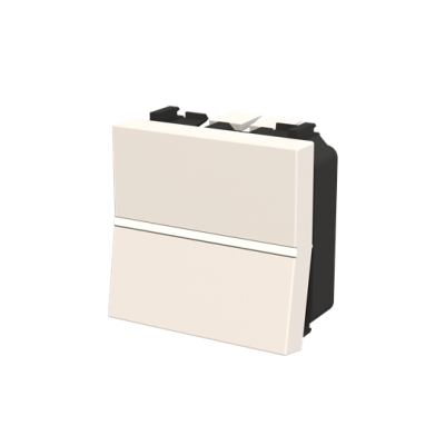 Выключатель проходной одноклавишный белый 2 модуля сх.6 Zenit N2202 BL ABB (2CLA220200N1101)