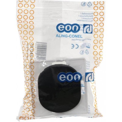 Вимикач одноклавішний прохідний Aling Conel серії EON. Колір "Чорний" (E607.E1)