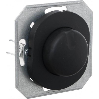 Светорегулятор с однополюсным выключателем Aling Conel серии EON.  "Черный" (E6173.E1)