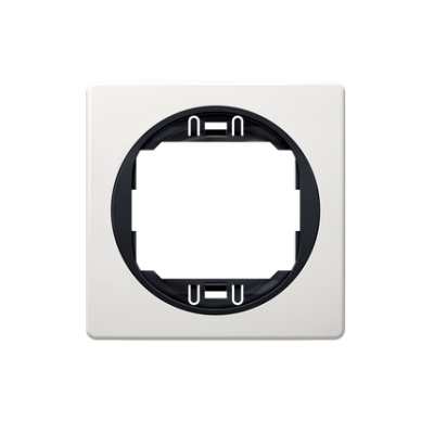 Рамка одинарна горизонтальна Aling Conel серії EON. Колір "Білий" з чорною вставкою (E6801.0E)