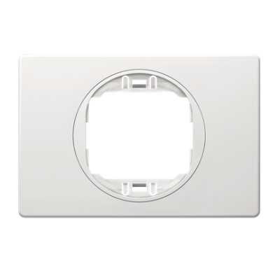 Рамка одинарная горизонтальная широкая Aling Conel серии EON цвет белый с белой вставкой (E6803.00)