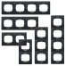 Рамка двойная горизонтальная Aling Conel EON мягко-черная с черной вставкой (E6701.E1E)