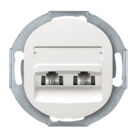 Розетка телефонная двойная RJ12 белая Aling Conel EON (E613.0) 