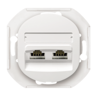 Розетка комп'ютерна подвійна RJ45 кат. 5E UTP Aling Conel EON. Колір "Білий" (E614.0)