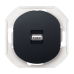 USB-розетка Aling Conel серии EON.  "Черный" (E6162.E1)