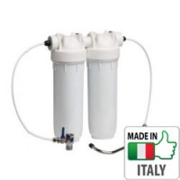 Комплект кранів під мийку (водорозбірні крани + кран підключення) Atlas KIT BRAVO DP DUO BW 10" (RA6080003)