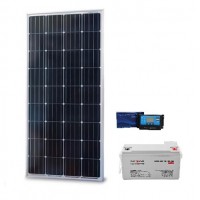 ⚡Комплект автономного электропитания для дачи 150 Вт, 12 В, 80 ампер-часов (AX-150M-LPM-MG-80)