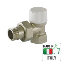 Кран отсекающий радиаторный Bianchi 3/4” HВ угловой, ручка-регулятор
