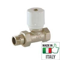 Кран радіаторний Bianchi 3/4” HВ прямий, ручка-регулятор