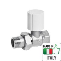 Кран відтинаючий радіаторний Bonomi 1/2” HВ прямий, ручка-регулятор
