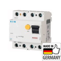 ⚡Пристрій захисного відключення (ПЗВ) Eaton PF7, 63А, 500mA, 4P, тип AC (263593)