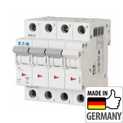 Автоматичний вимикач PL7 Eaton, 13А, 3-полюсний + нейтраль PL7-D13/3N