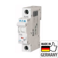 Автоматичний вимикач Eaton PL7-C1/1N, 1А, 1+N, C, 10кА (165230)