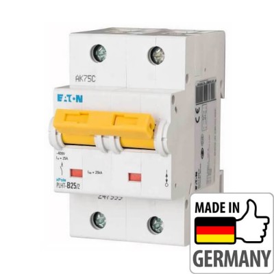 Автоматичний вимикач PLHT Eaton, 25А, 2-полюсний PLHT-B25/2