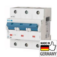 Автоматичний вимикач Eaton PLHT-D20/3, 20А, 3P, D, 25кА (248042)