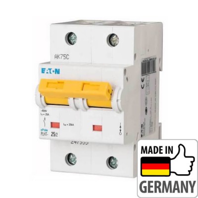 Автоматичний вимикач PLHT Eaton, 25А, 2-полюсний PLHT-D25/2