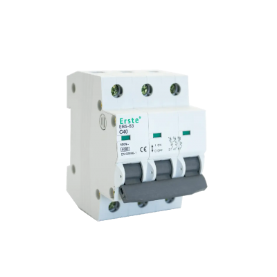 Автоматичний вимикач Erste 25А, 3P, C, 6кА (EB5-63 3P 25A)