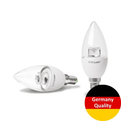 Светодиодная LED лампа Eurolamp ЕКО серия "D" CL прозрачная 6W E14 4000K