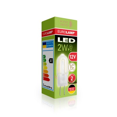 Світлодіодна LED лампа Eurolamp капсульна Plastic G4 2W G4 3000K 12V (1000)