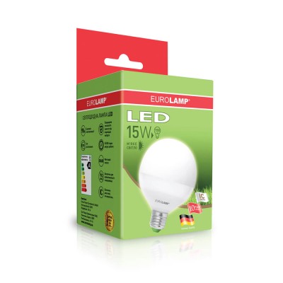 Світлодіодна LED лампа Eurolamp ЕКО серія "D" G95 15W E27 3000K