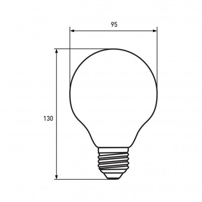 Декоративная лампа "шар" Eurolamp ArtDeco G95 60W E27 2700K dimmable