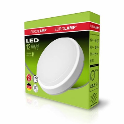 Стельовий LED-світильник Eurolamp круглий накладний 12W 5500K для ЖКХ