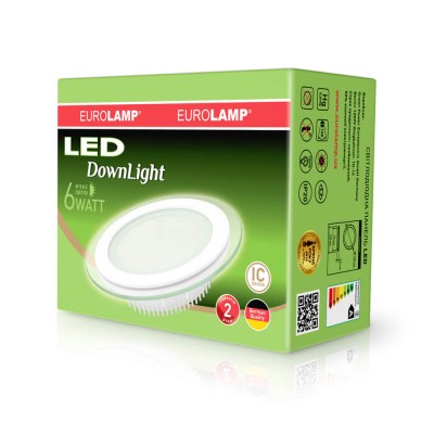 Встраиваемая LED-панель Eurolamp круглая 6W 3000K 220V (LED-DLR-6/3)