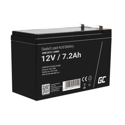 Акумуляторна батарея Green Cell AGM 12V 7.2Ah VRLA Battery AGM05