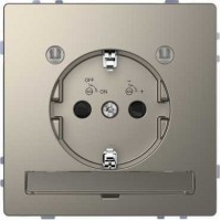 MTN2304-6050 Розетка с з/к и LED модулем Merten D-Life "Никель"