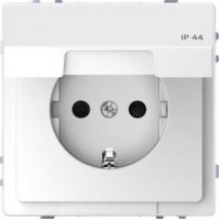 MTN2314-6035 Розетка з/к и крышкой IP44 Merten D-Life "Белый лотос"