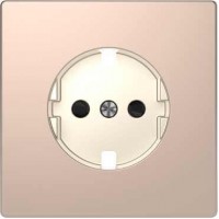Лицевая панель для розетки со шторками Merten D-Life. Цвет Шампань (MTN2330-6051)