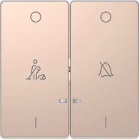 MTN3429-6051 Клавиша двойная LED с символами "звонок" и "горничная" Merten D-Life "Шампань"