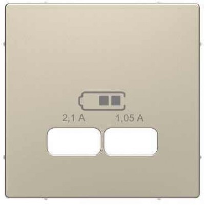 Лицьова панель для USB-розетки Merten D-Life. Колір Сахара