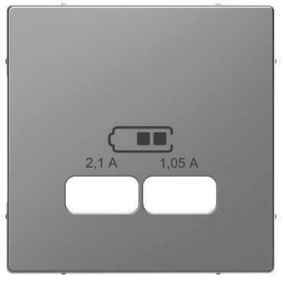 Лицевая панель для USB-розетки Merten D-Life Нержавеющая Сталь