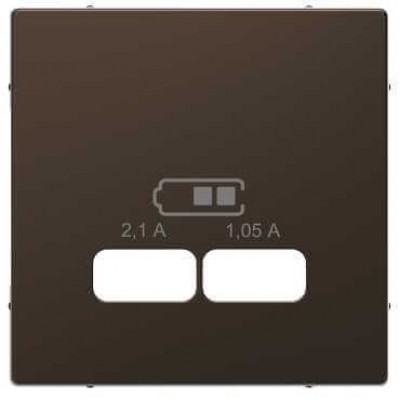 Лицьова панель для USB-розетки Merten D-Life. Колір Мокко