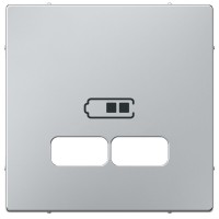 Накладка Merten для USB-розетки на 2 входи. Колір Алюміній (MTN4367-0460)