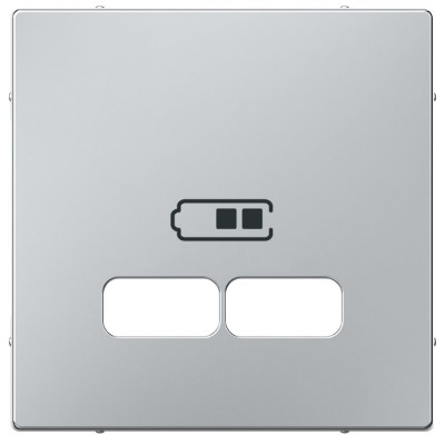 Накладка Merten для USB-розетки на 2 роз'єма. Колір "Алюміній"