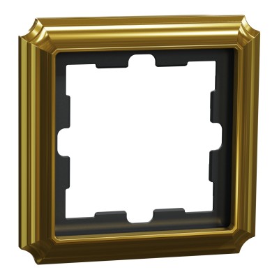 Рамка одинарная D-Antique Merten Schneider Electric золото 24к (MTN4010-4741)