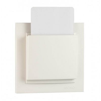 Вимикач картковий з таймером 24V серії Despina (Mono Electric) Білий