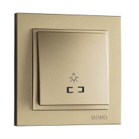 ⚡Кнопка для света с подсветкой серии Despina (Mono Electric). Цвет Титан