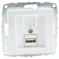 ⚡Механизм USB-розетки с панелью серии Despina Mono Electric крем  (500-001705-144)