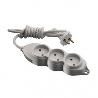 Подовжувач 3 гнізда 1,5 м без заземлення серії Orion (Mono Electric)