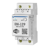 DIN-рейка, 63А, Wi-fi таймер реле с реле напряжения, ограничением мощности и тока, история, счетчик, графики. ЕМ-129 (NEW)
