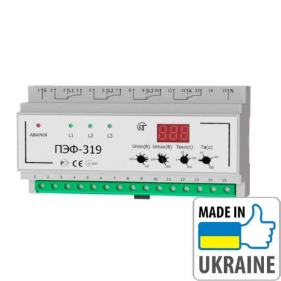 Электронный переключатель фаз Новатек-Электро ПЭФ-319 (NTPEF3190) NTPEF3190