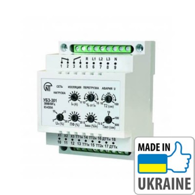 Универсальный блок защиты электродвигателей Новатек-Электро УБЗ-301 63-630 А NTBZ30163