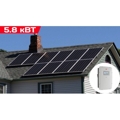 Мережева сонячна електростанція потужністю 5,8 кВт