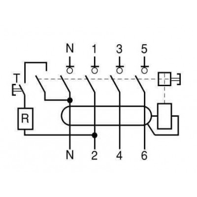 Диференційний вимикач навантаження (ПЗВ) Schneider Electric ВД63 Домовий, 40А, 100мА, 4P (11464)