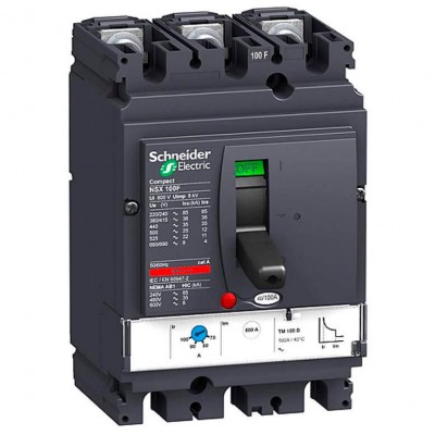 Автоматичний вимикач Schneider Electric Compact NSX100N TM80D, 3Р, 80А, 50 кА (LV429841)
