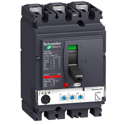 Автоматичний вимикач Schneider Electric Compact NSX160N Micrologic 2.2, 3Р, 160А, 50 кА (LV430775)