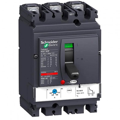 Автоматичний вимикач Schneider Electric Compact NSX160N TM125D, 3Р, 125А, 50 кА (LV430841)